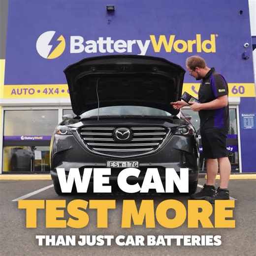 Not sure if your battery’s up to the task? Don’t wait until you’re stuck – let our experts take a look. 🔋🚗 At Battery World, our comprehensive battery testing service gives you fast, accurate results so you know exactly where you stand. Whether it’s your car, 4WD, caravan, or motorbike, we’ll check performance, health, and starting power with precision. With friendly local advice, expert technicians, and service you can trust, you’ll leave confident and powered up. ⚡ 👉 Visit your local Batter