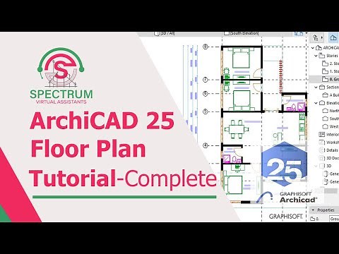 ArchiCAD 25 - How To Draw A Floor Plan In ArchiCAD 25 Tutorial For Beginners Complete Tutorial
