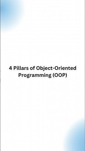 Master OOP Basics Fast! 🔥 4 Pillars Explained Simply #OopPillars