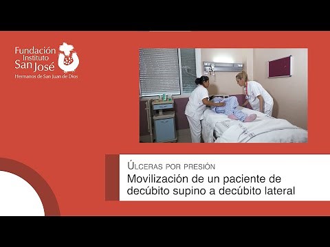 Movilización de un paciente de decúbito supino a decúbito lateral