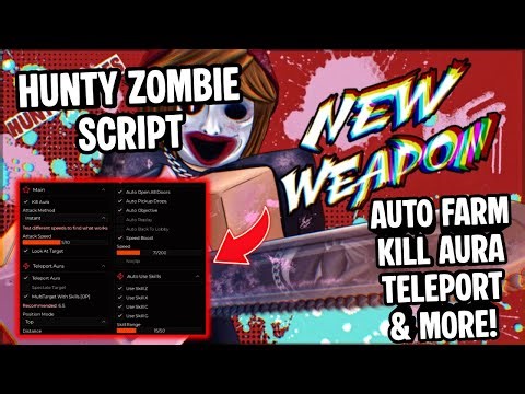 [Chainsaw] Hunty Zombie Script | Auto Farm, Kill Aura, God Mode, Auto Pickup Drops | Mobile/PC