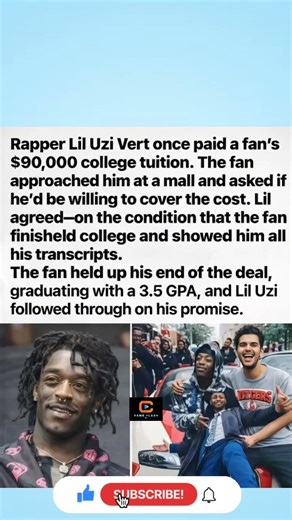 Lil Uzi Vert Keeps His Promise Pays Fan's FULL $90,000 College Tuition After Mall Ask! 🔥🎓 #liriklagu