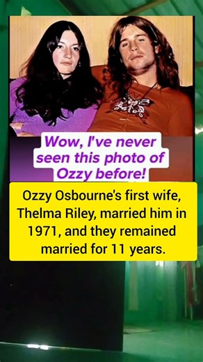 Ozzy Osbourne's first wife, Thelma Riley, remained married to him for exactly 11 years #ozzyosbourne