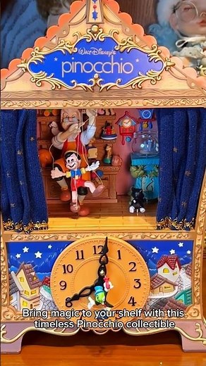 Relive the magic of Pinocchio with this enchanting animated clock #pinocchio #clock #uniquetoys