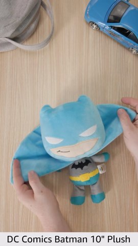 Kids Preferred DC Comics The Batman Soft Huggable Stuffed Animal Cute Plush Toy for Toddler Boys and Girls, Gift for Kids, Dark Knight 10 inches