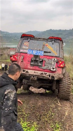 Deep Mud Trap! Jeep Fights to Escape 🔥 #shorts