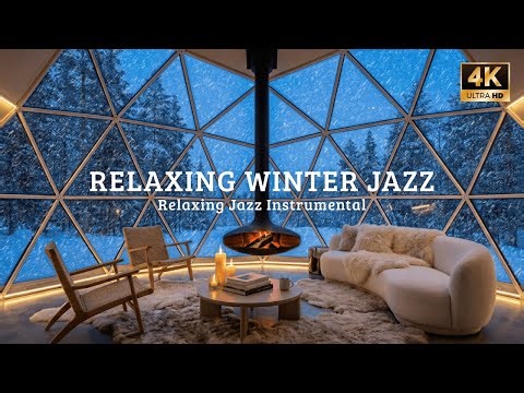 🔴 Magical Snowy Igloo Cabin ❄️ Jazz Ambience & Fireplace for Calm Study Time