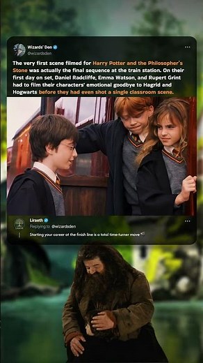 The First Scene Filmed for Harry Potter 🚂👋 #HarryPotter #MovieFacts