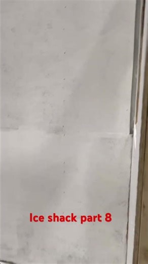 Ice shack build part 8, walls are done inside getting painted. First coat. #icefishing #winter