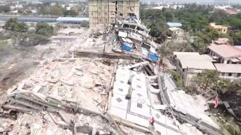 Drone video captures devastating Burma earthquake aftermath