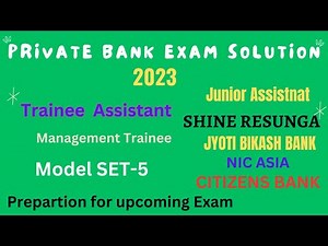 Private bank question & answer in Nepal || Private bank exam model question set5| private bank exam.