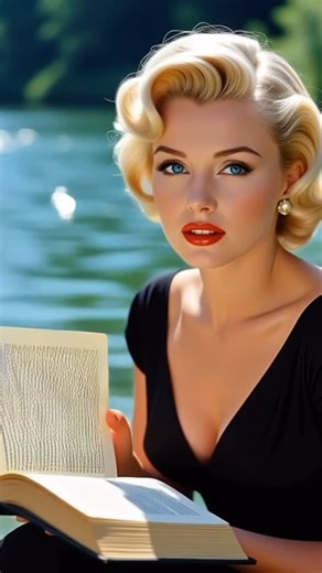 Stars Sublimed | Vidéo of Marilyn Monroe reading by the water!🌺💄 Generated by artificial intelligence 🤖 (created by @sofiametaxas )🌸 (Please note that’s... | Instagram