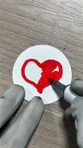 Adding ONE drop of water to this HEART! ❤️💦#heart #art