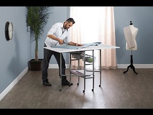 BEST SELLING Fabric Cutting Table w/ Grid Pattern!