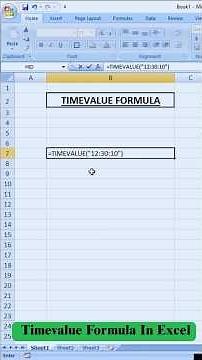 Timevalue Formula In Microsoft Excel. #excel #excelformula #exceltutorial #exceltips #exceltricks