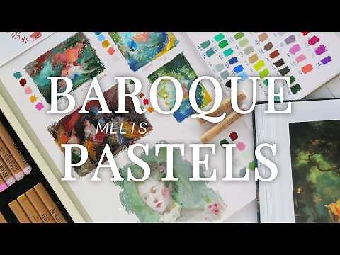 sketch with me ✦ BAROQUE (& Rococo) ART meets OIL PASTELS ✦ limited palettes