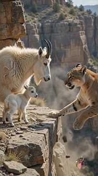 Mountain Goat: The Gravity-Defying Athlete of Vertical Cliffs 🐐🏔️#shorts