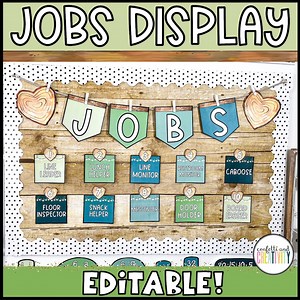 Printable Classroom Jobs Chart: Editable Elementary Display (digital Download) - Etsy