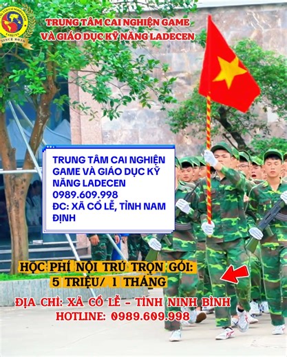 🔰🔰 Trung Tâm Cai Nghiện Game và Giáo Dục Kỹ Năng LADECEN. Với 16 năm kinh nghiệm, cùng đội ngũ Tiến sĩ tâm lý, LADECEN cai nghiện Game cho các lứa tuổi thanh thiếu niên, sinh viên, người trưởng thành, học sinh cá biệt, lười học... trên toàn quốc. 📍 Cai nghiện Game: Thay thế màn hình điện thoại bằng các hoạt động thể chất, Võ thuật, Bơi, Yoga, Gym, Bóng đá, Nghệ thuật và kỹ năng thực tế. 📍 Trại Hè Quân Đội: Trải nghiệm sống trong môi trường quân ngũ, sinh hoạt trong môi trường kỷ luật, an toà