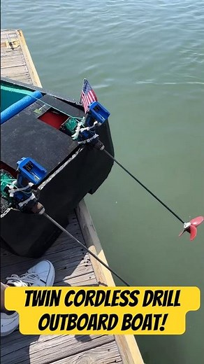 New Electric #boat - Twin Cordless Drill Catamaran