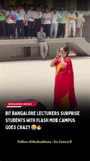 BIT Bangalore Lecturers Surprise Students With Flash Mob Campus Goes Crazy 😂🔥