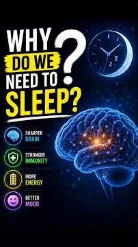 Why Do We Need Sleep?😴 The Science Behind Our Brain's Reset is important see for yourself #viral
