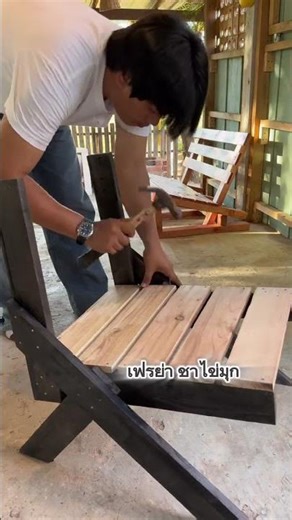 DIY Wooden Chair: Simple, Stylish, and Strong. ✨#woodworking #diyprojects #homedecor #shorts