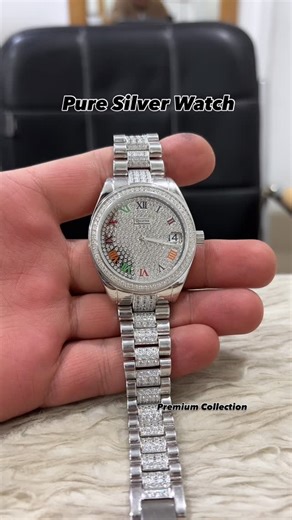 Akhoon Jewellers on Instagram: "✨ Bold. Timeless. Refined. ✨ Introducing our Pure Silver Wrist Watch for Him — a masterpiece from our Premium Collection ⌚💎 Crafted with precision and sophistication, This watch isn’t just for time — it’s for style that lasts forever. Made in pure silver for the man who values elegance in every second. A statement of class, grace, and perfection. Luxury that speaks without saying a word. Polished design, premium detailing, flawless finish. Perfect for every occas