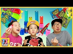 특이한 젤리 사탕 모두 먹어봤어요! 트롤리 젤리 쥬시 드랍 사탕 먹방 Trolli gummi candy Juicy drop [제이제이 튜브-JJ tube]