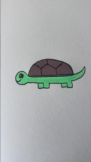 Easy Step-by-Step Turtle Drawing 🐢✨ | Simple Art for Everyone! #shortsvideo #shorts #drawing