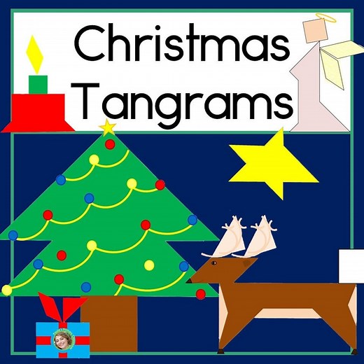 Christmas Tangram Puzzles | Printable Tangrams | 2D Shapes Math Center - Etsy UK