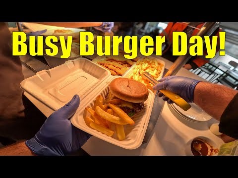 Burger Bar: POV Cooking, Prep & Service in a UK Canteen 👌😊👍