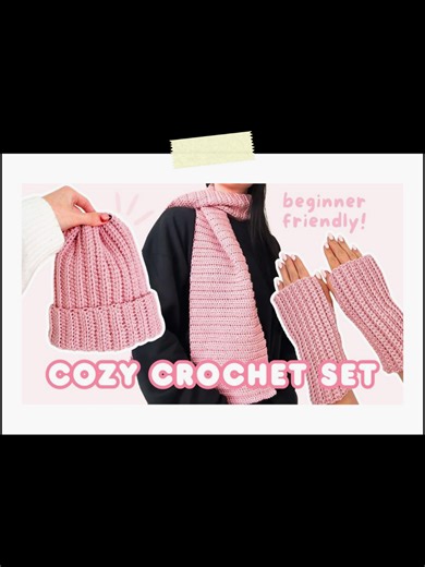 Part 1 - cozy crochet tutorials for BEGINNERS | easy hand warmers, scarf & beanie ♡ how to crochet 🧣 #crochet #crochetersoftiktok #crochettiktok #crochettutorial #crochettok