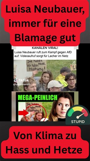 🤮Luisa Neubauer - immer für eine Blamage gut, sorgt für Hass und Hetze in Erfurt 🤑#satire