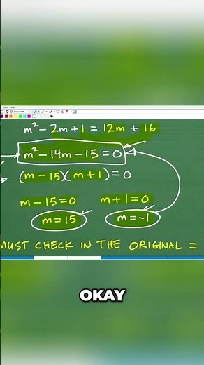 Quadratic Equation Solutions How to Find & Check Them CORRECTLY! #math #maths #algebra #education