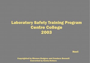 Lab Safety Training Video