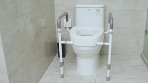 YrHeiper Toilet Seat Risers for Seniors - Raised Toilet Seat with Handles Over Toilet - Elevated Toilet Seat for Handicap & Elderly, Adds 3.5 Inches Height, Assists Standing & Sitting