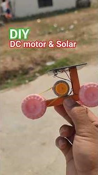 How to Build a Solar Powered Car Using DC & Solar Panel #diyprojects #tech #inventiontech #shorts