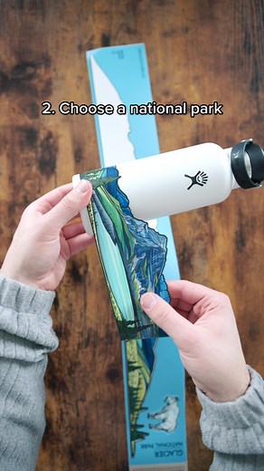 White Hydro Flask and Glacier National Park Sticker Combination
