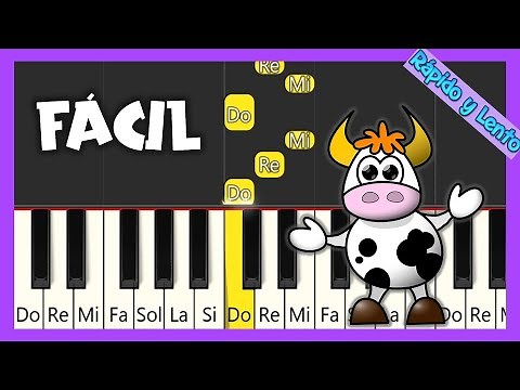LA VACA LOLA - PIANO FÁCIL - NOTAS MUSICALES ✅