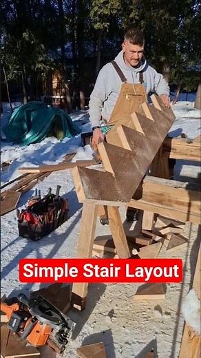 simple way to layout stair stringers using stair gauges #diyproject #diytips #tooltips #renos #diy