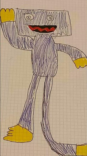 Primer dibujo,huggy wuggy(poppy playtime)