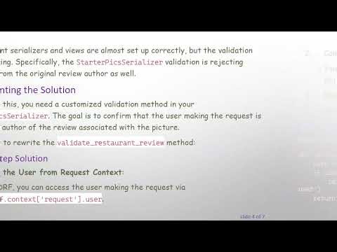 Custom Field Validation in Django Rest Framework: Ensuring Users Can Only Post Their Own Reviews