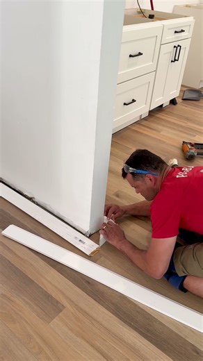 ASMR Baseboard Installation | #flooring