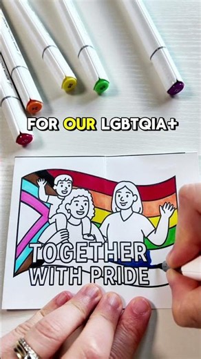 Free Foldable Pride Mini Coloring Book | Print, Cut, Fold & Color to Celebrate