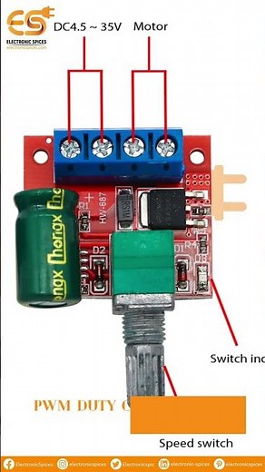 4 5V to 35V DC PWM Speed Controller Switch Dimmer Switch | motor controller switch | pwm controller