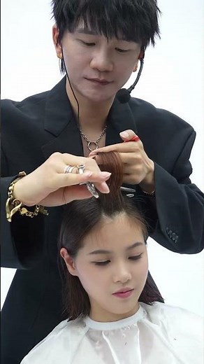 Chinese-style perm, traditional Chinese style haircut, advanced perm with loose