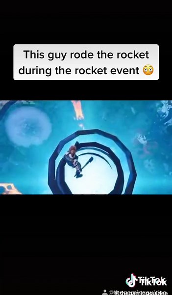 Epic Rocket Riding Moment at Fortnite Rocket Event