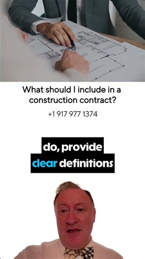 What should I include in a construction contract?