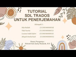 Tutorial Penggunaan Cat Tools SDL Trados (Penerjemahan)